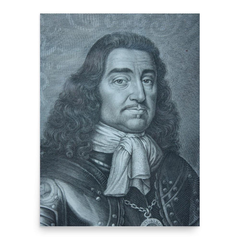 David Loggan poster print, in size 18x24 inches.