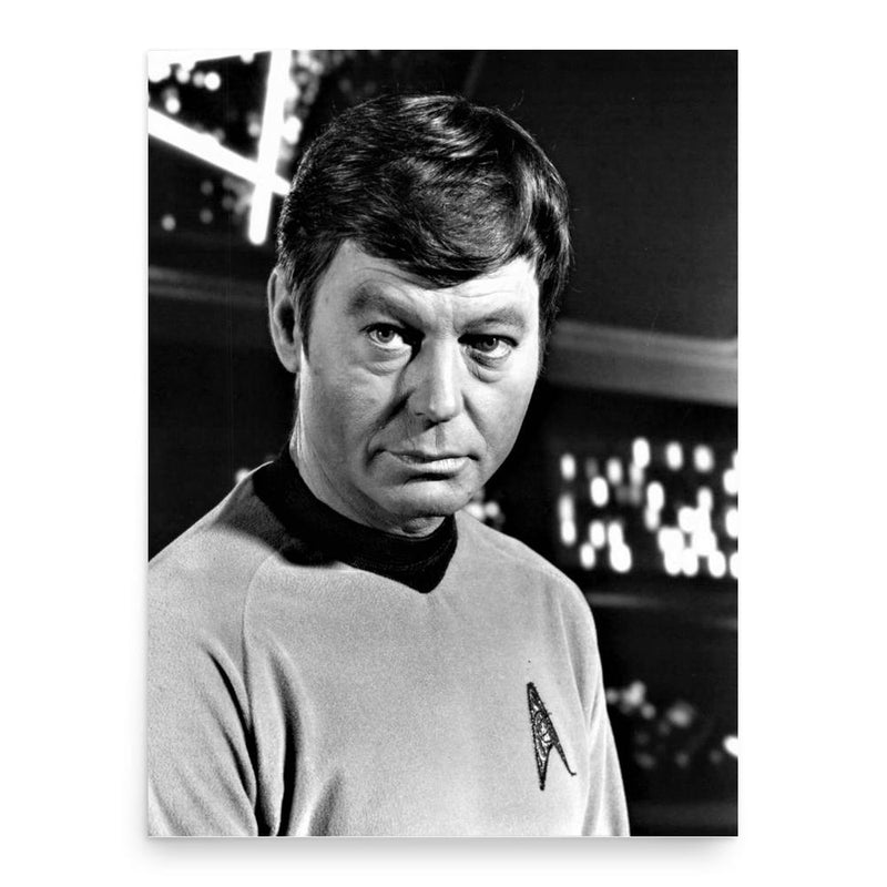 DeForest Kelley poster print, in size 18x24 inches.