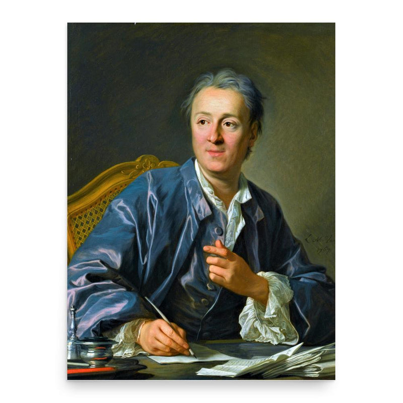 Denis Diderot poster print, in size 18x24 inches.