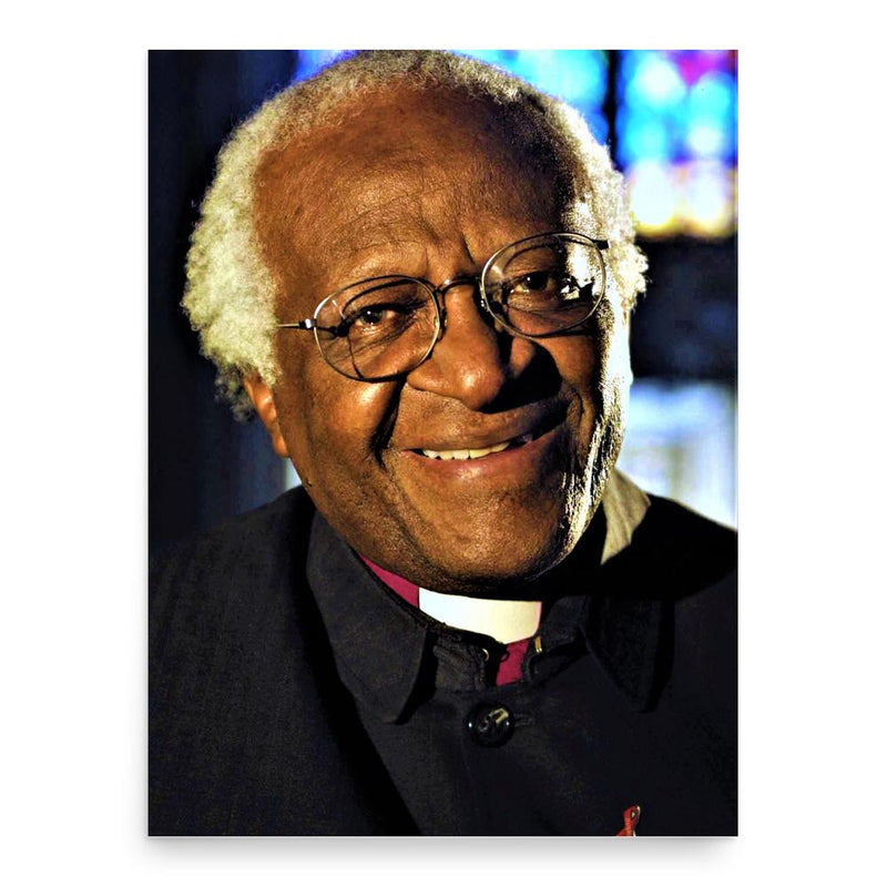 Desmond Tutu poster print, in size 18x24 inches.