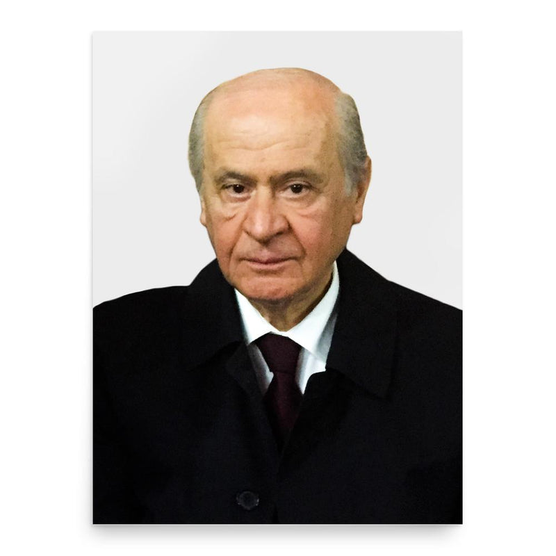 Devlet Bahçeli poster print, in size 18x24 inches.