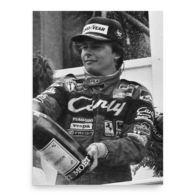 Didier Pironi poster print, in size 18x24 inches.