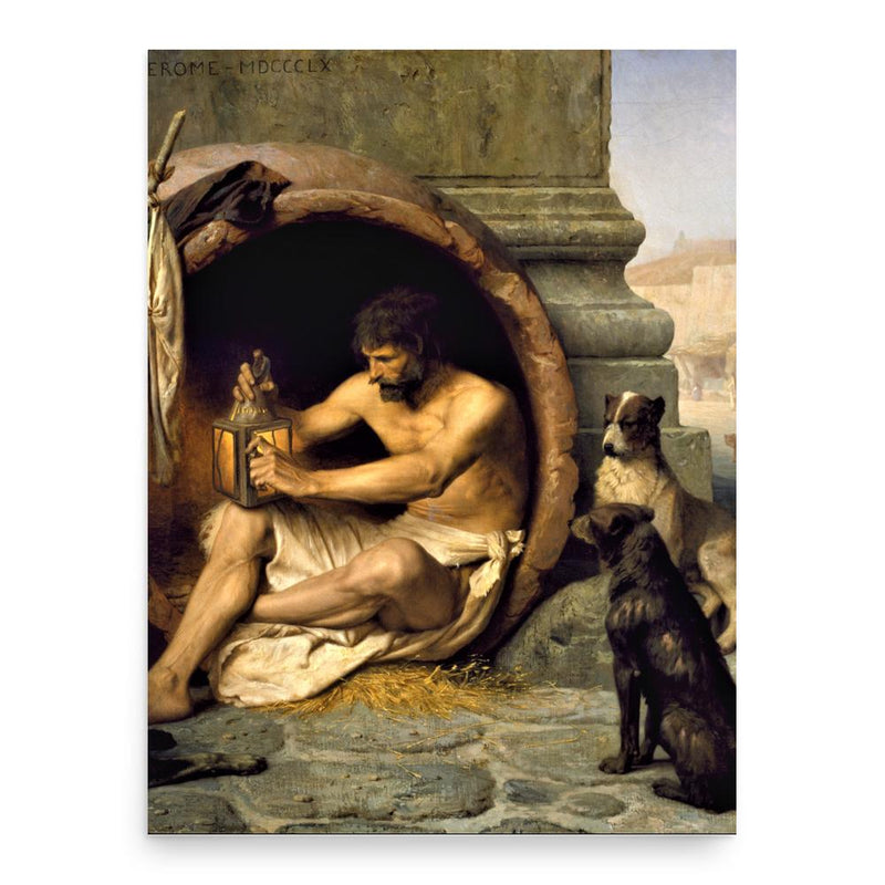 Diogenes of Sinope poster print, in size 18x24 inches.