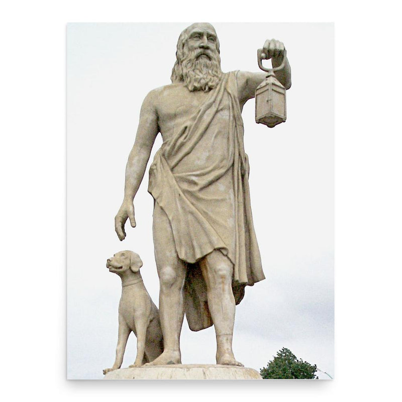 Diogenes poster print, in size 18x24 inches.