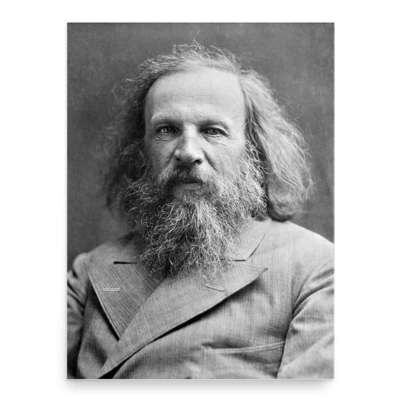 Dmitri Mendeleev poster print, in size 18x24 inches.