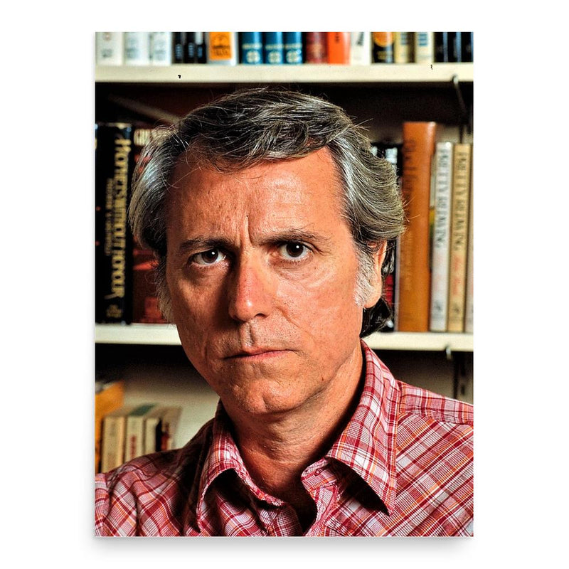 Don DeLillo poster print, in size 18x24 inches.