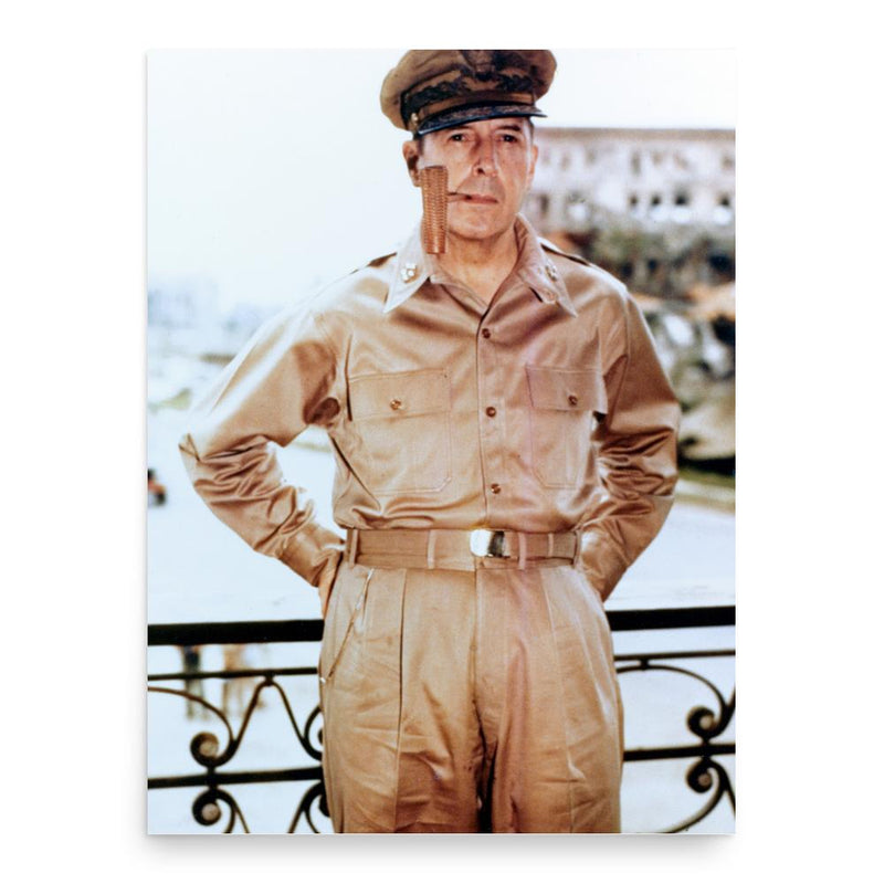 Douglas MacArthur poster print, in size 18x24 inches.