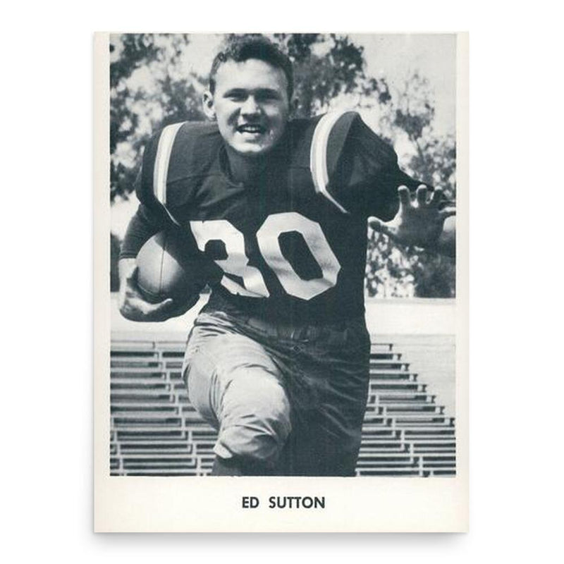 Ed Sutton poster print, in size 18x24 inches.