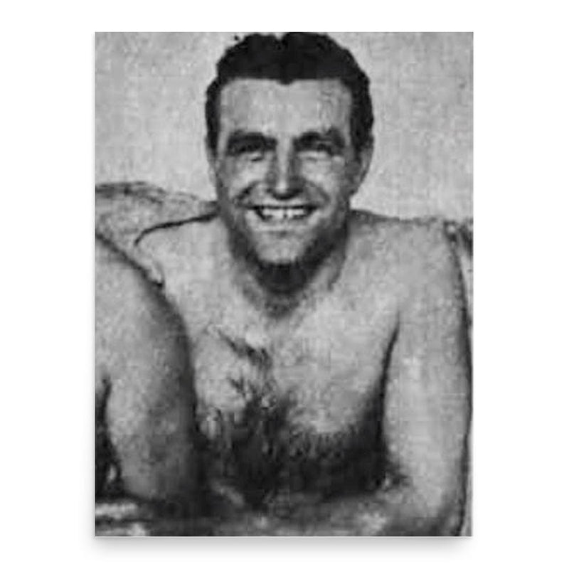 Eddie Hapgood poster print, in size 18x24 inches.