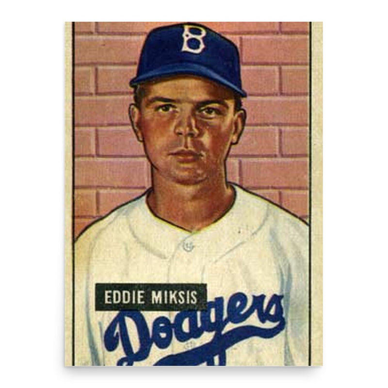 Eddie Miksis poster print, in size 18x24 inches.