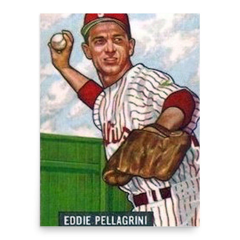 Eddie Pellagrini poster print, in size 18x24 inches.