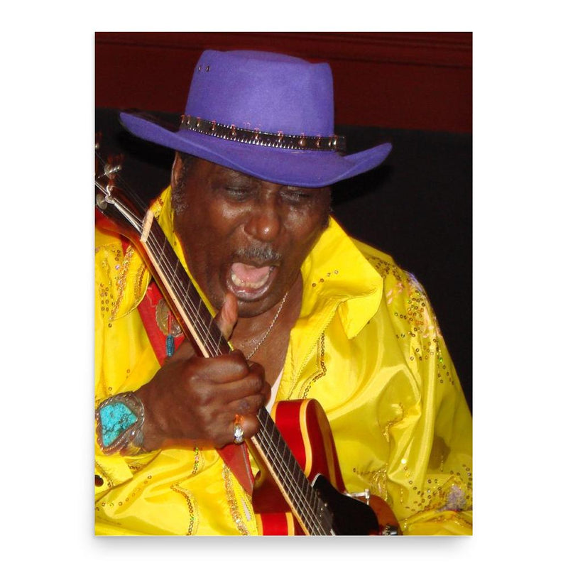 Eddy Clearwater poster print, in size 18x24 inches.