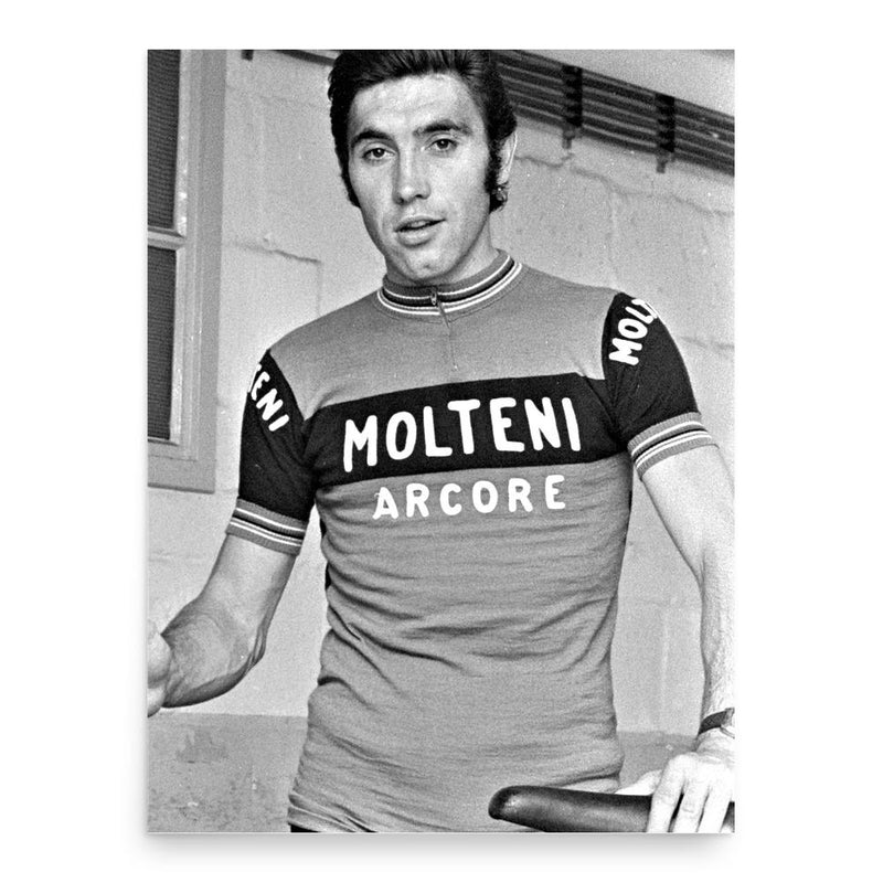 Eddy Merckx poster print, in size 18x24 inches.