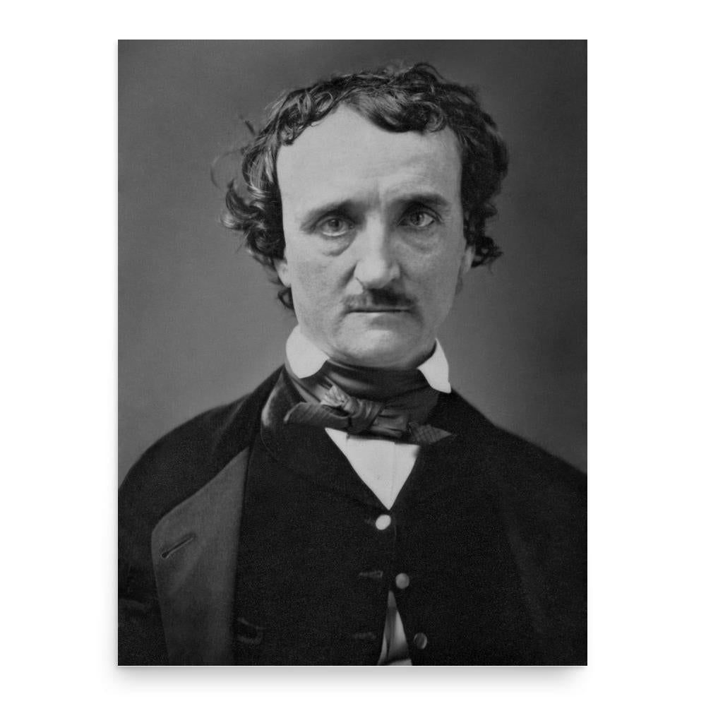 Edgar Allan Poe poster print, in size 18x24 inches.
