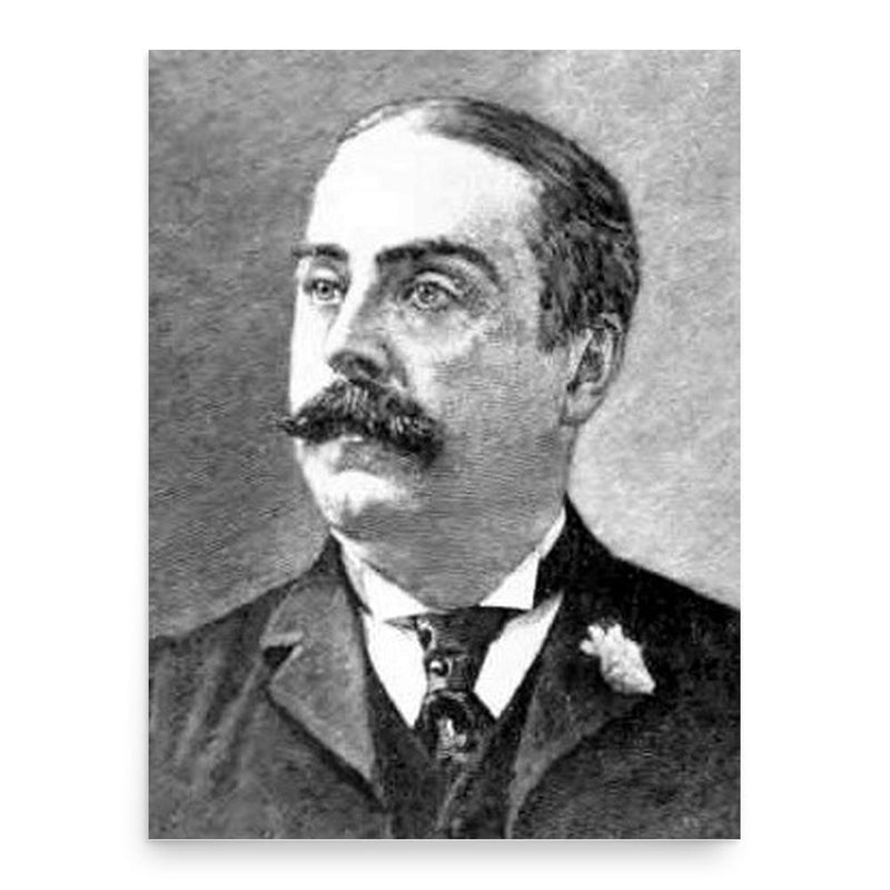 Edgar Fawcett poster print, in size 18x24 inches.