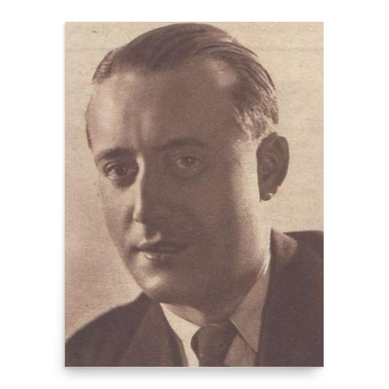 Edgar Neville poster print, in size 18x24 inches.