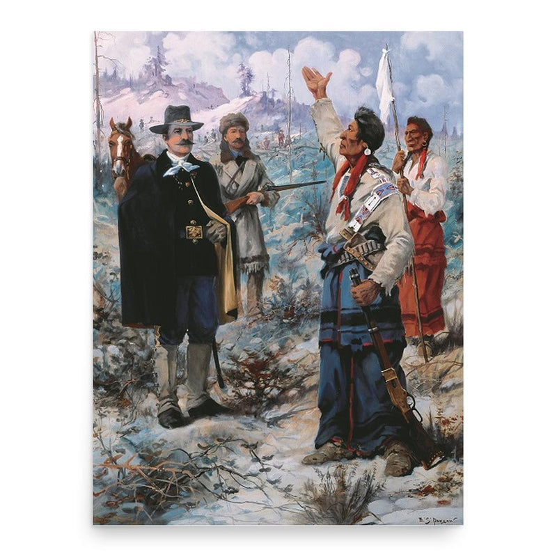 Edgar Samuel Paxson poster print, in size 18x24 inches.