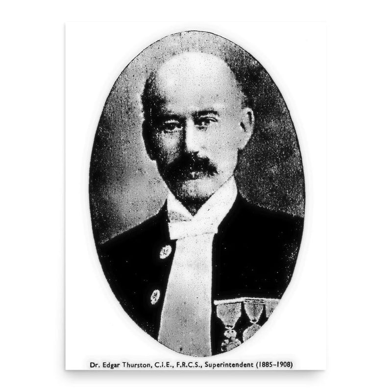 Edgar Thurston poster print, in size 18x24 inches.