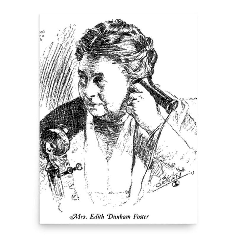 Edith Dunham Foster poster print, in size 18x24 inches.