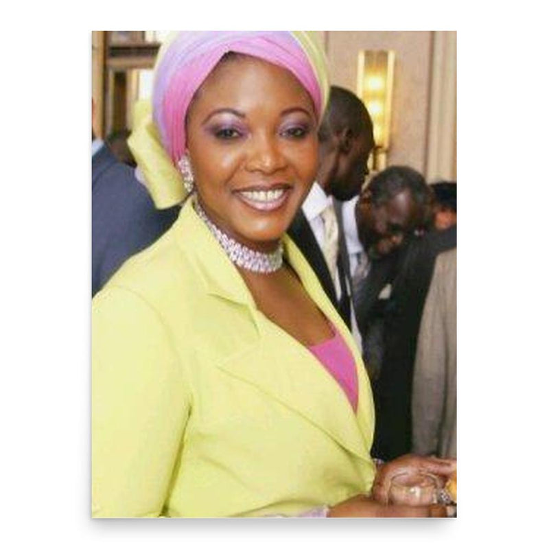 Edith Lucie Bongo poster print, in size 18x24 inches.