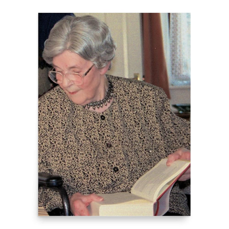 Edith Pargeter poster print, in size 18x24 inches.