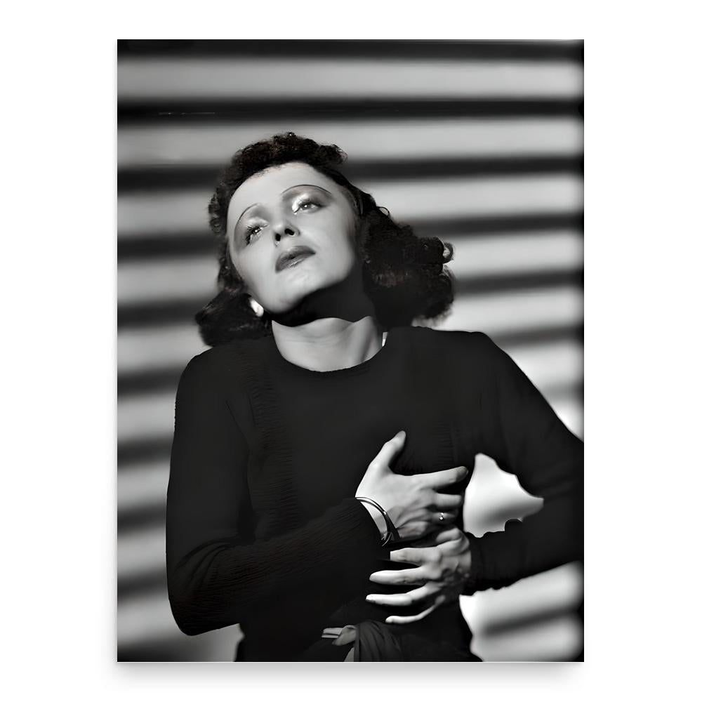 Edith Piaf poster print, in size 18x24 inches.
