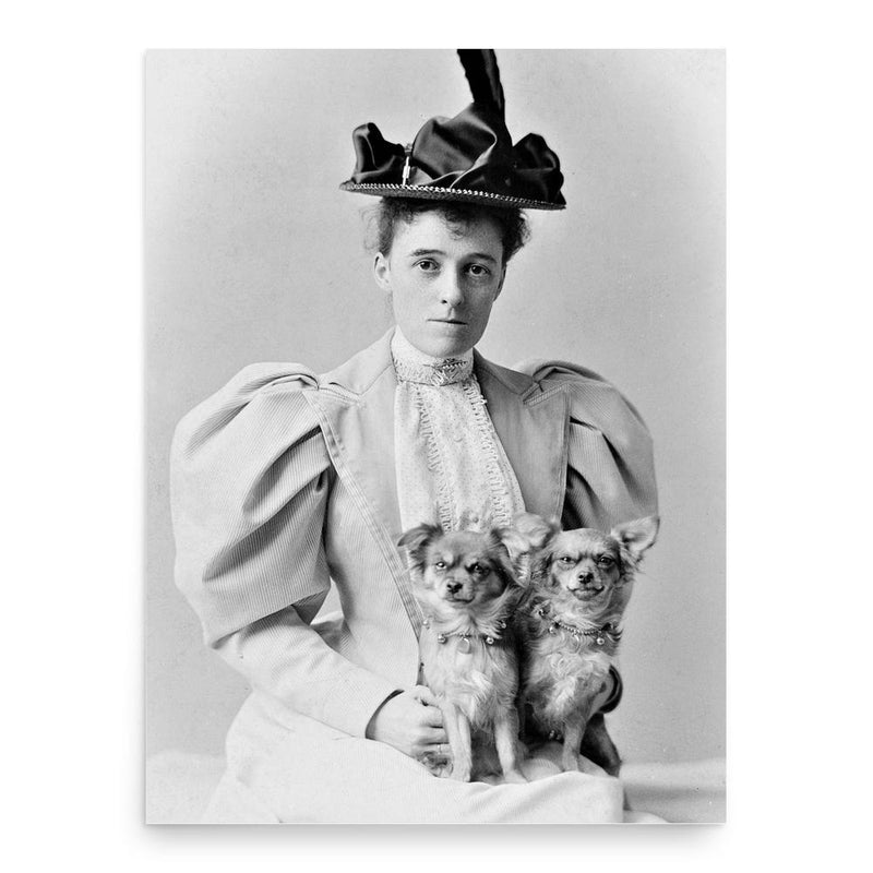 Edith Wharton poster print, in size 18x24 inches.