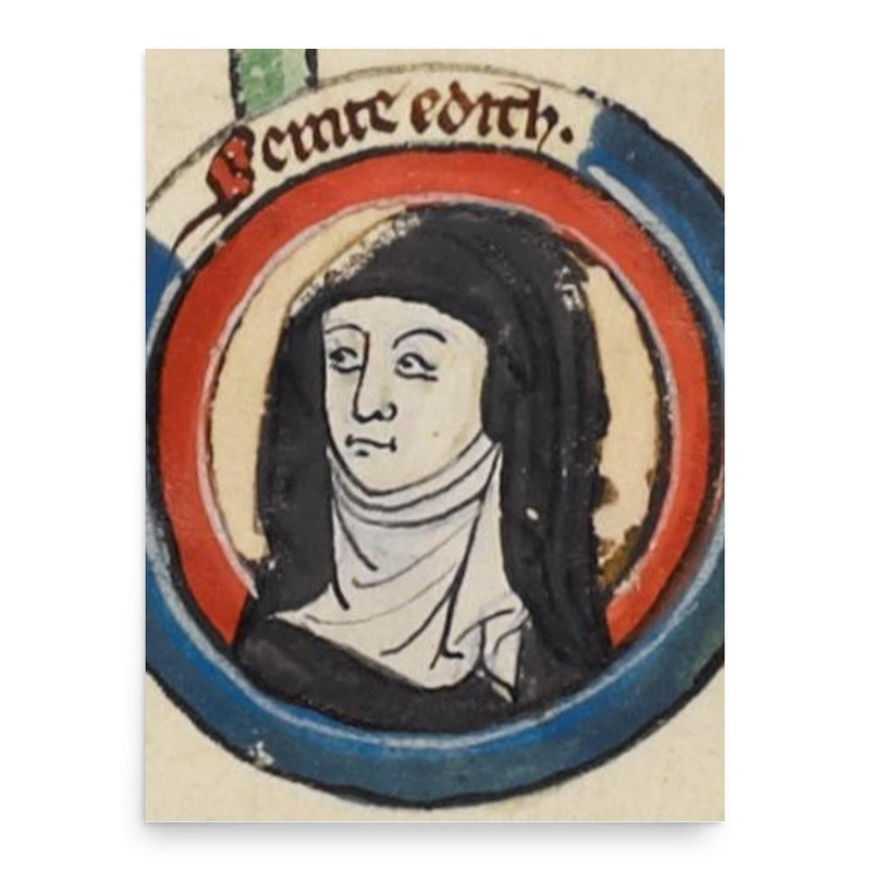 Edith of Wilton poster print, in size 18x24 inches.