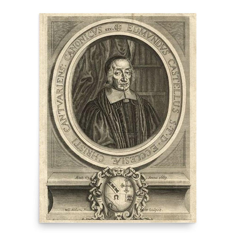 Edmund Castell poster print, in size 18x24 inches.