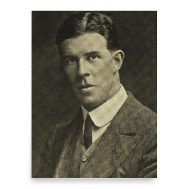 Edmund Clerihew Bentley poster print, in size 18x24 inches.