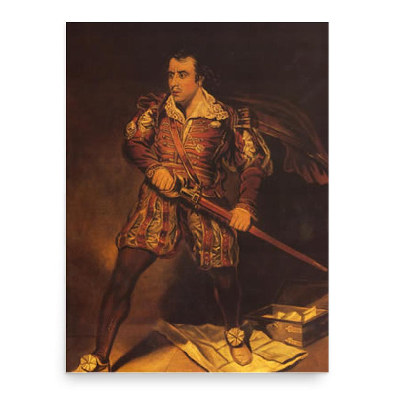 Edmund Kean poster print, in size 18x24 inches.