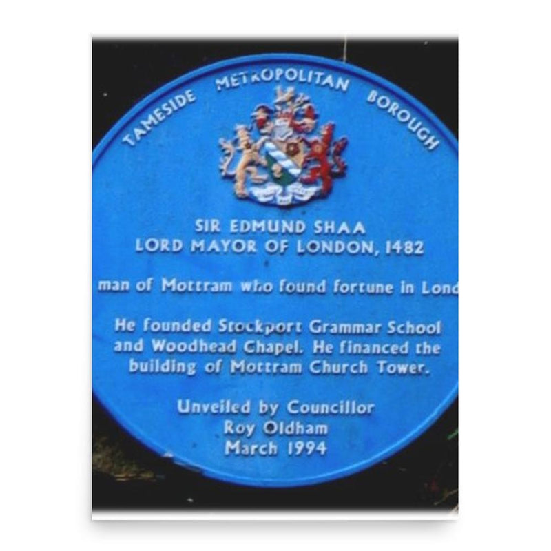 Edmund Shaa poster print, in size 18x24 inches.