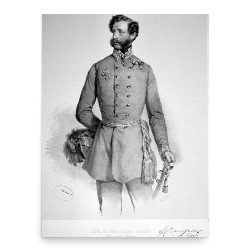 Eduard Clam-Gallas poster print, in size 18x24 inches.