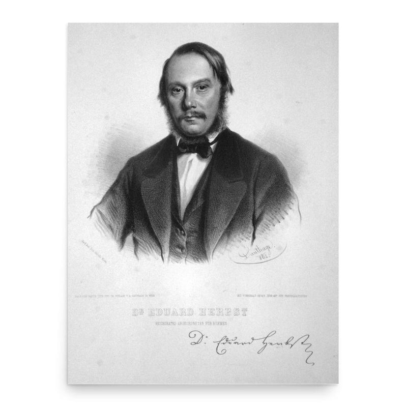 Eduard Herbst poster print, in size 18x24 inches.