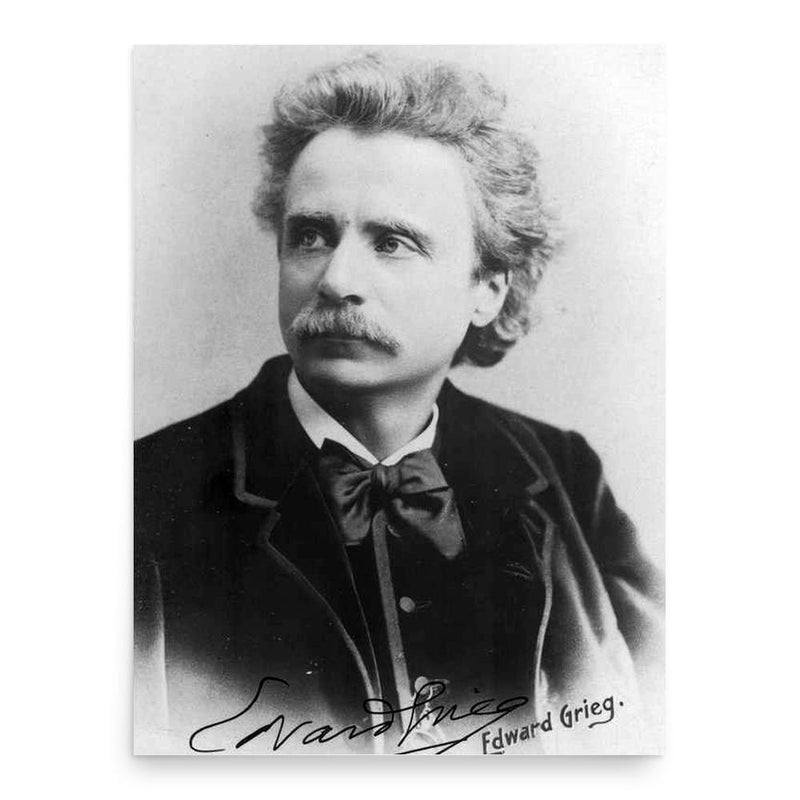 Edvard Grieg poster print, in size 18x24 inches.