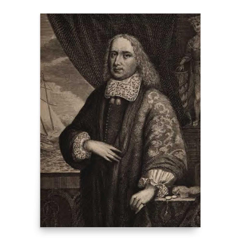 Edward Backwell poster print, in size 18x24 inches.