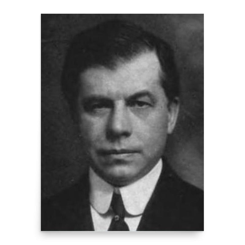 Edward Bassett poster print, in size 18x24 inches.