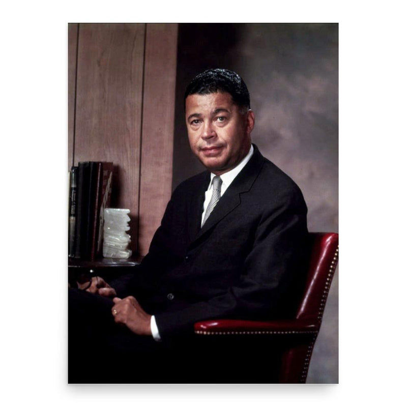 Edward Brooke poster print, in size 18x24 inches.
