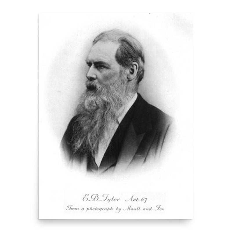 Edward Burnett Tylor poster print, in size 18x24 inches.