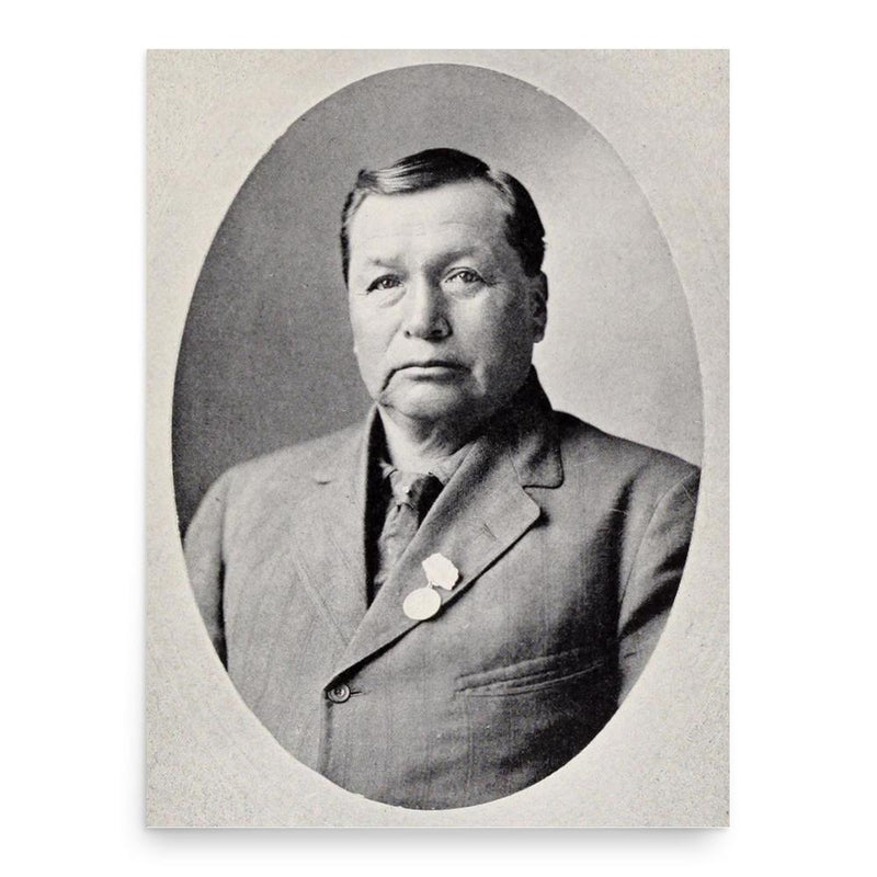 Edward Cornplanter poster print, in size 18x24 inches.