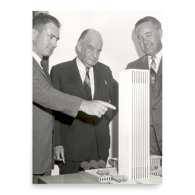 Edward Durell Stone poster print, in size 18x24 inches.