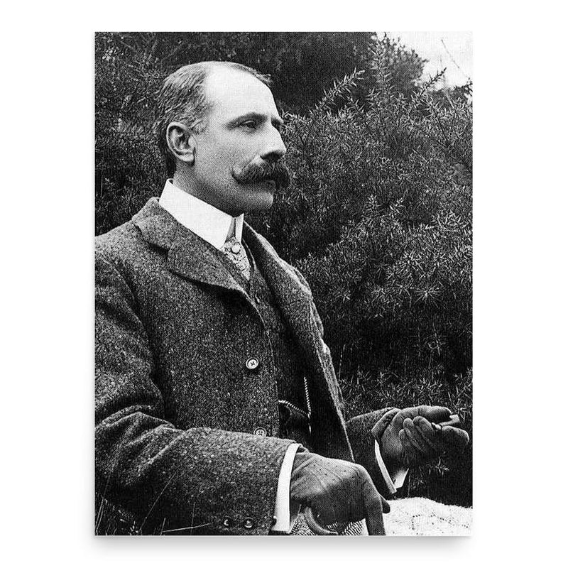 Edward Elgar poster print, in size 18x24 inches.