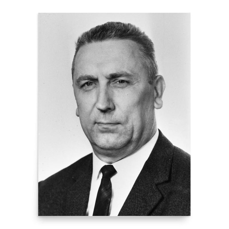 Edward Gierek poster print, in size 18x24 inches.