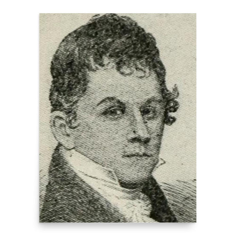 Edward Hempstead poster print, in size 18x24 inches.