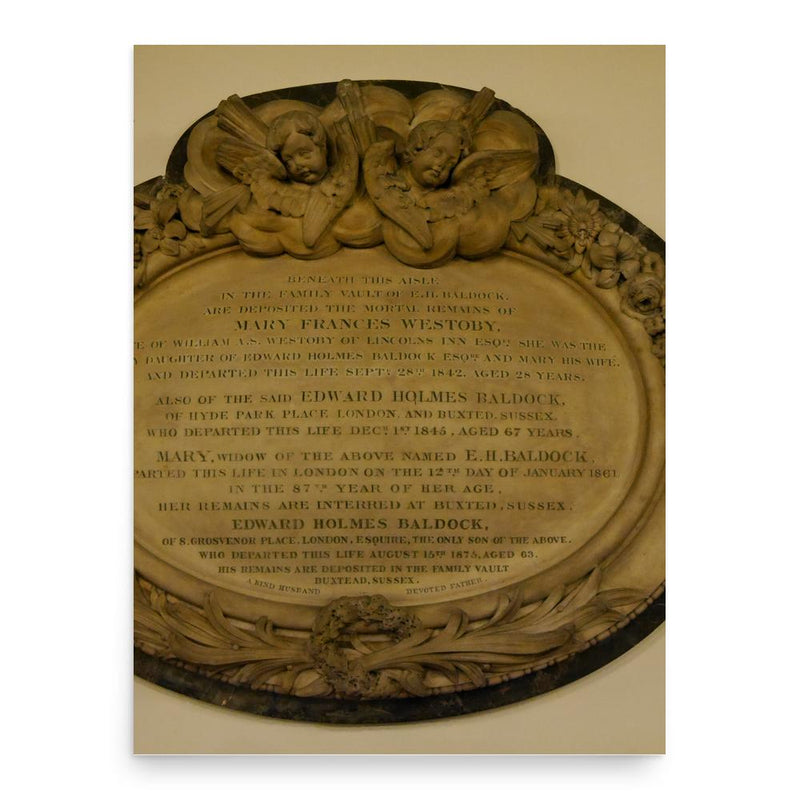 Edward Holmes Baldock poster print, in size 18x24 inches.