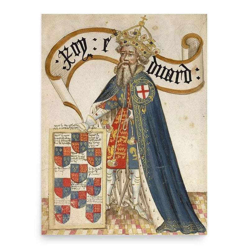 Edward III of England poster print, in size 18x24 inches.