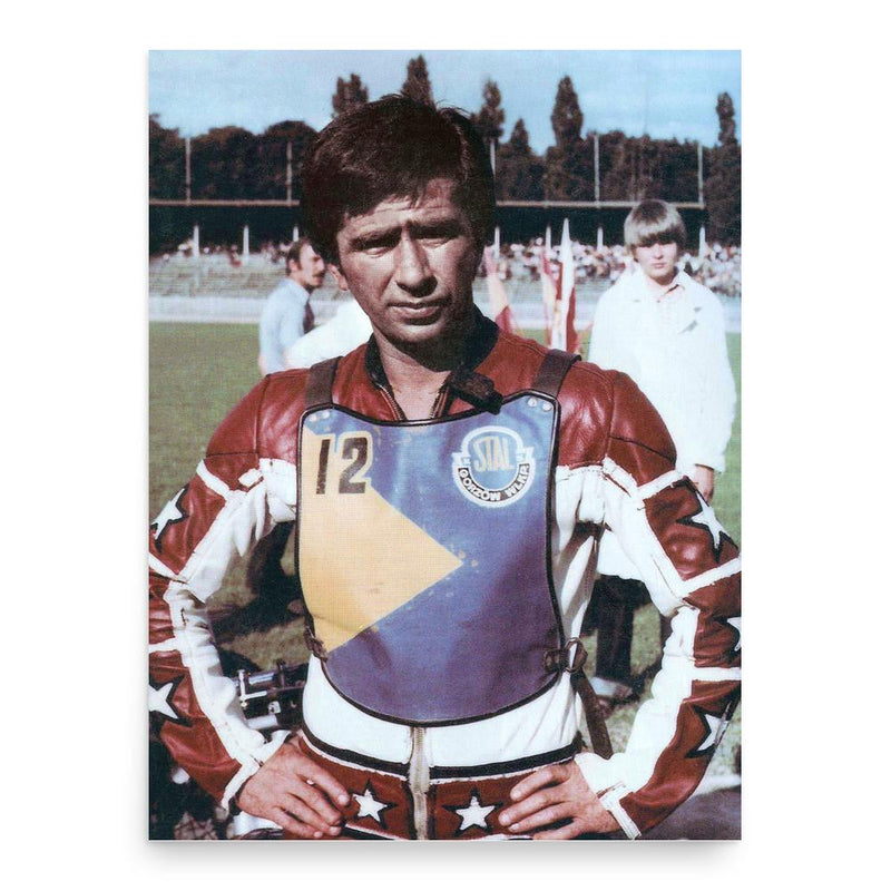 Edward Jancarz poster print, in size 18x24 inches.