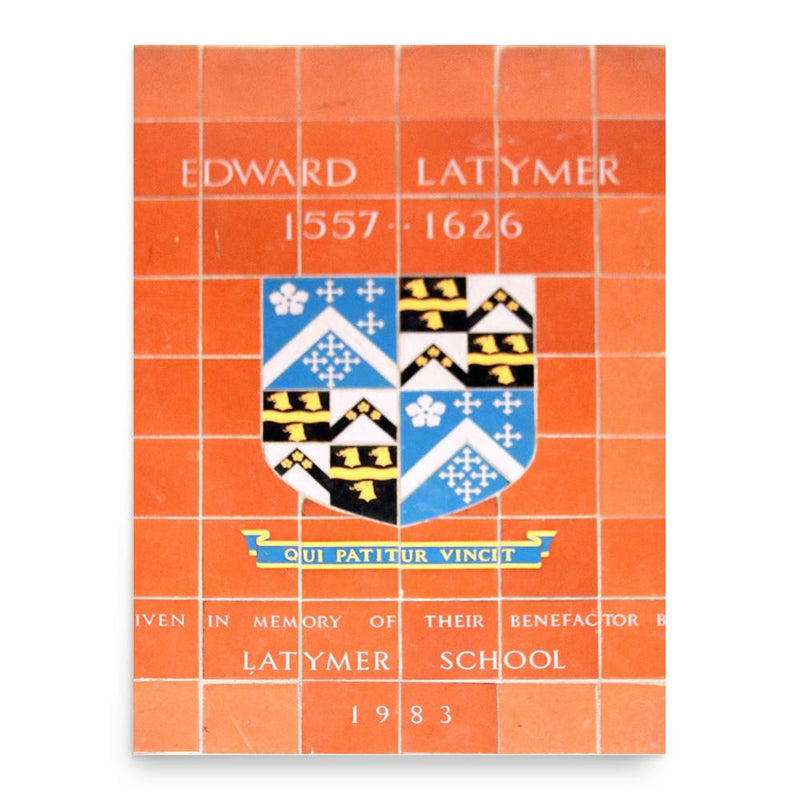Edward Latymer poster print, in size 18x24 inches.