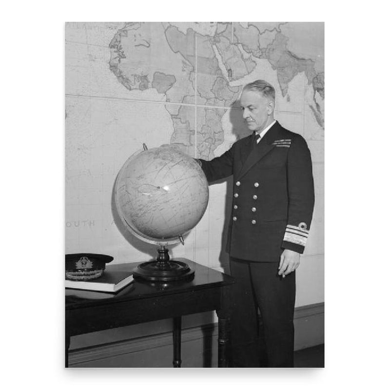 Edward Neville Syfret poster print, in size 18x24 inches.