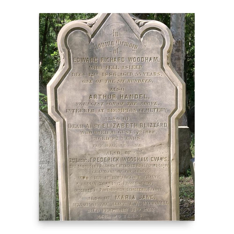 Edward Richard Woodham poster print, in size 18x24 inches.